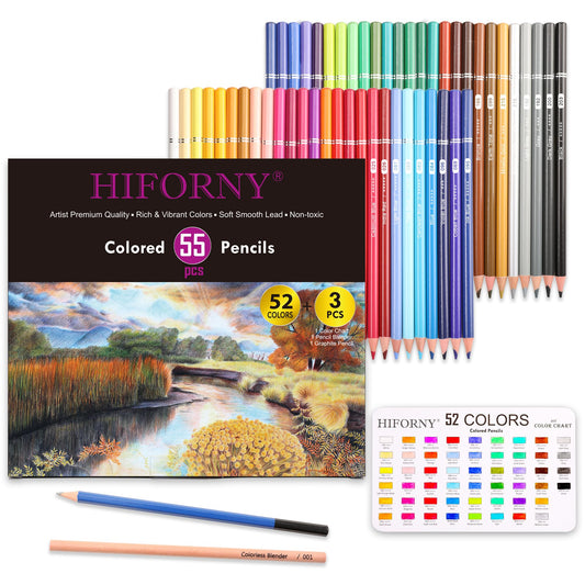 55 Pack Colored Pencils Set for Adults
