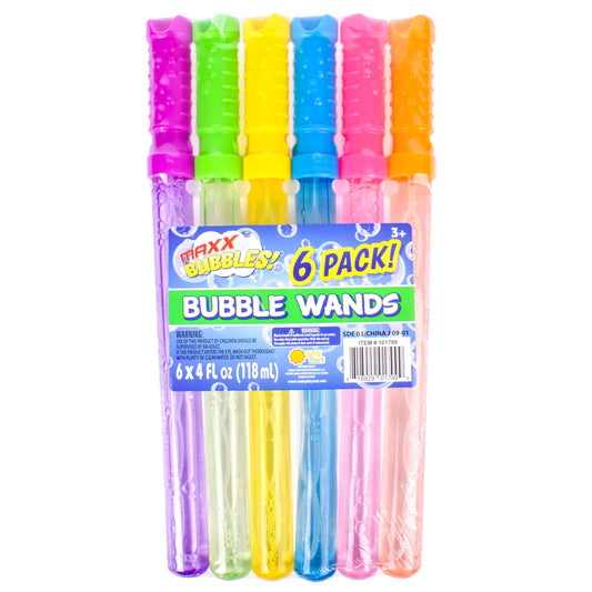 Maxx Bubbles 4oz Bubble Wands - 6 Pack