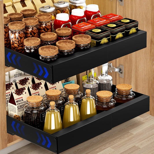 Expandable Pull Out Drawer Organizer 2-Pack