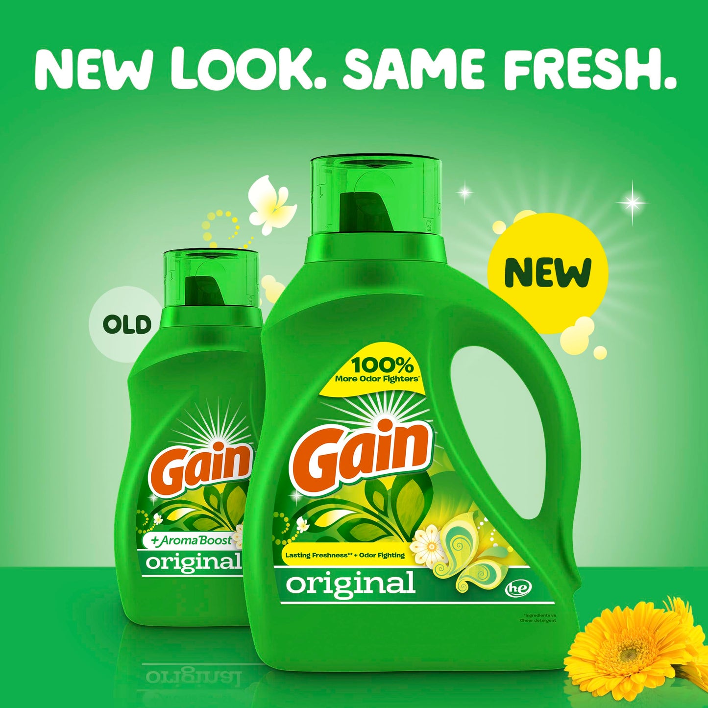61 Loads Gain Liquid Laundry Detergent, Original Scent, 88 fl oz