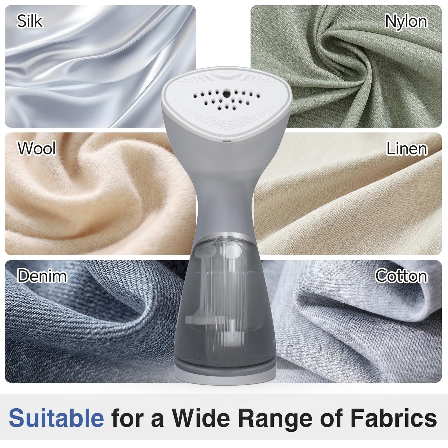 BEAUTURAL Portable Clothes Steamer for All Fabrics