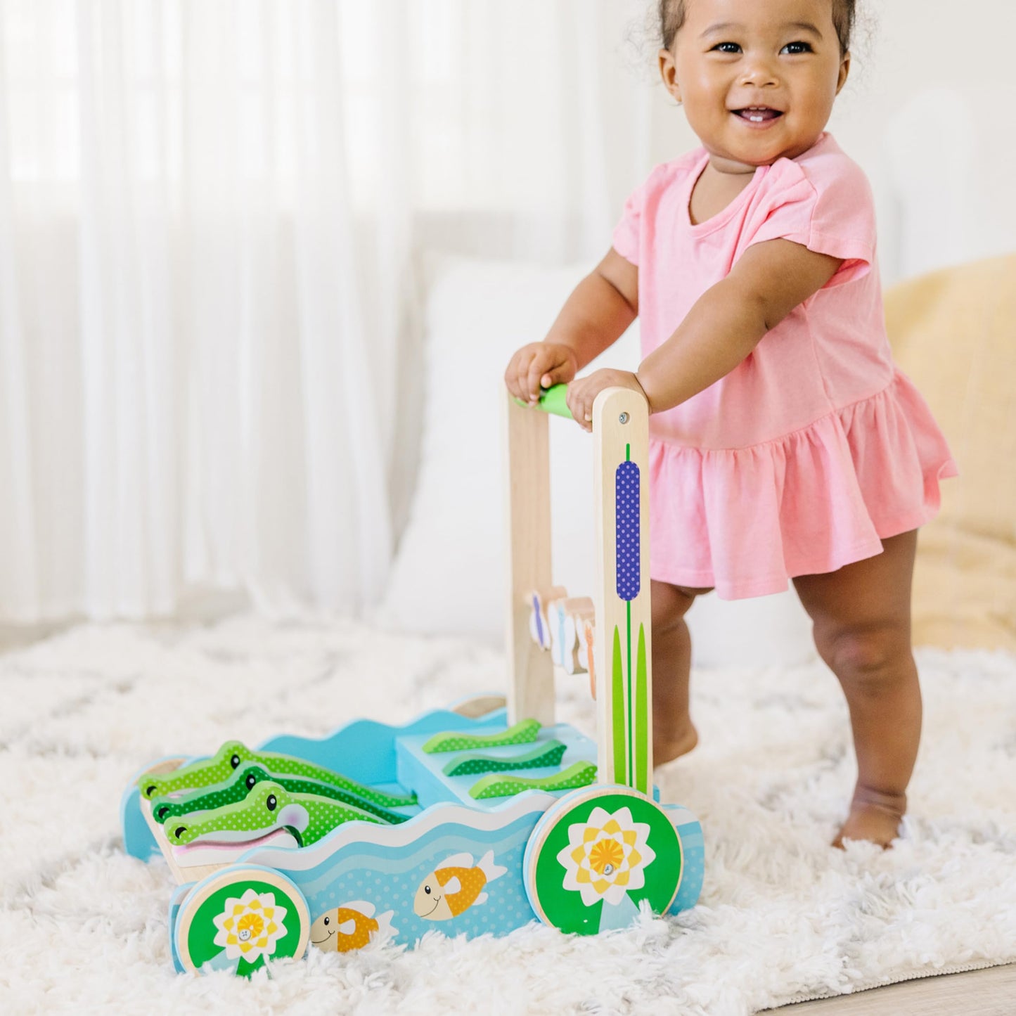 Melissa & Doug Wooden Push Toy for Toddlers