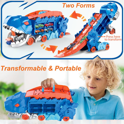 Dinosaur Truck Toy with T-Rex Carrier for Kids