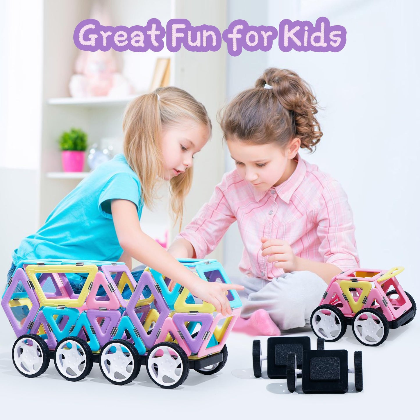 156 Pcs MAGBLOCK Magnetic Tiles Set for Kids