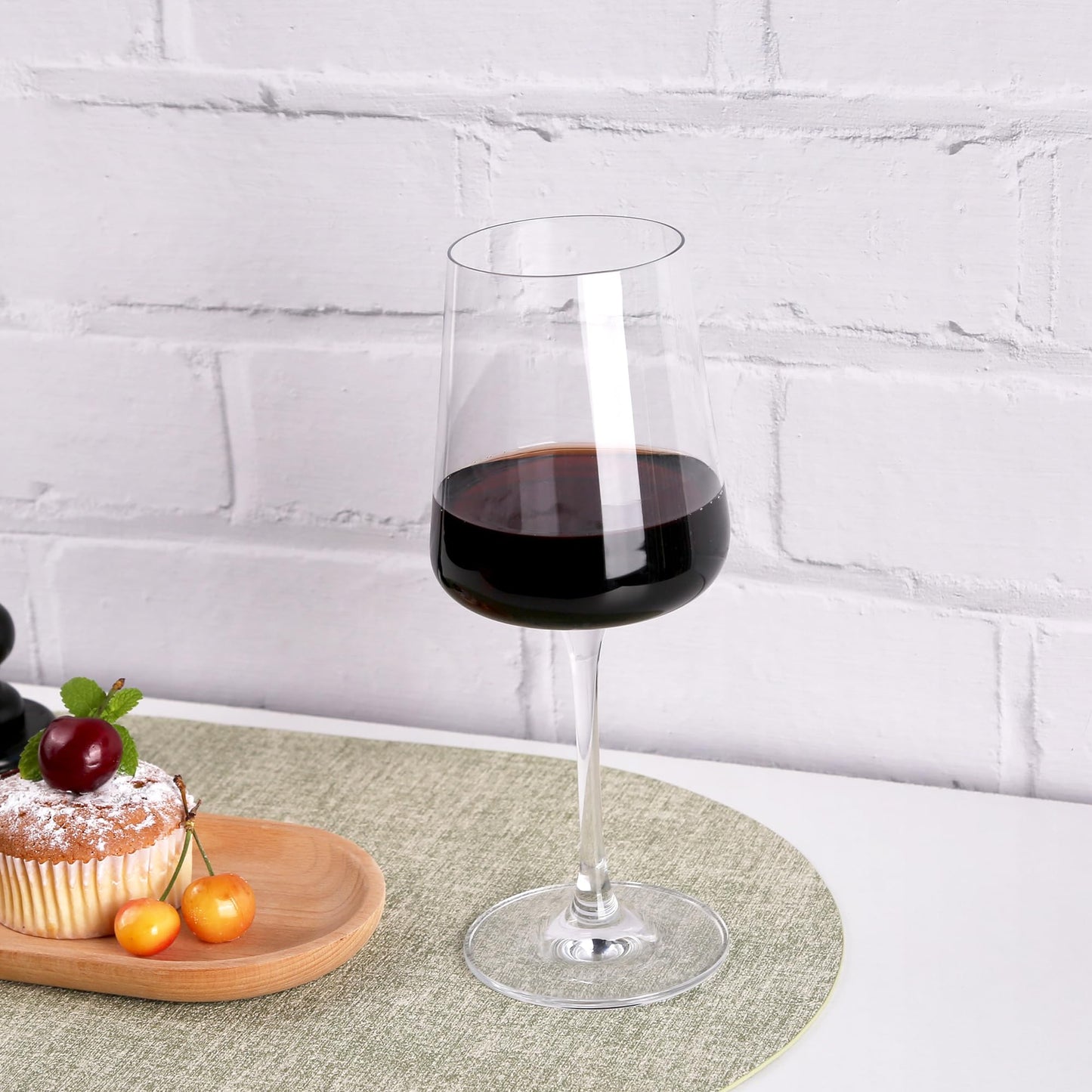 YIBEZ Set of 4 Crystal Red Wine Glasses