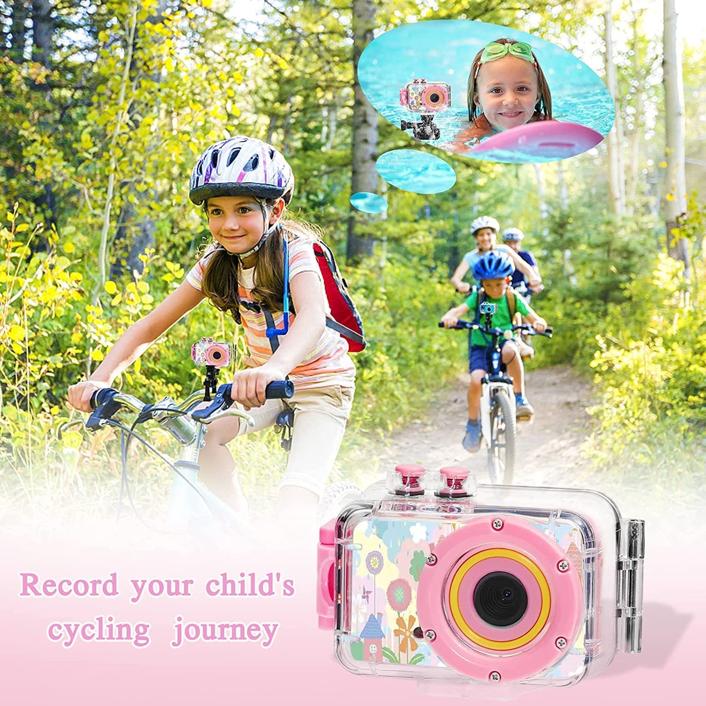 Kids Waterproof 1080P Camera for Outdoor Fun