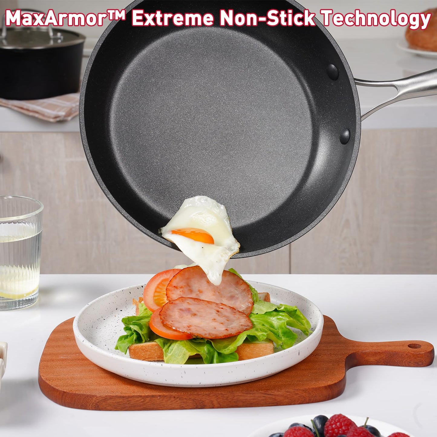 12" Non-Stick Frying Pan, Oven Safe, Induction Compatible