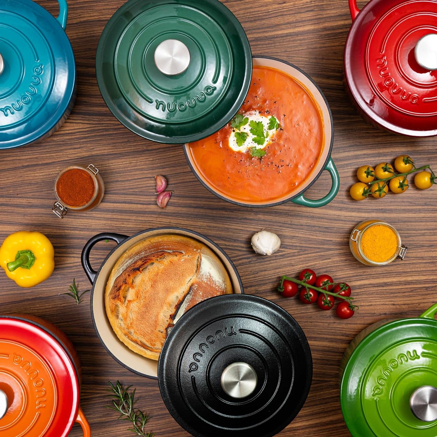 6.4-Quart Cast Iron Dutch Oven with Lid