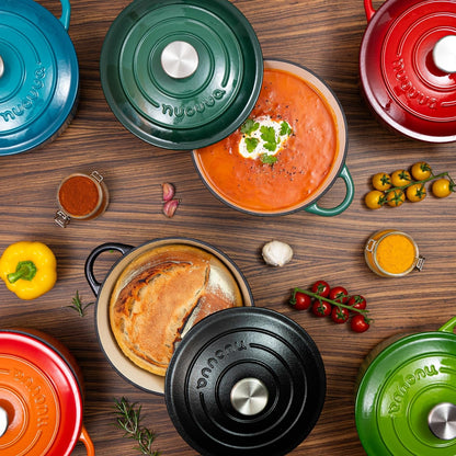 6.4-Quart Cast Iron Dutch Oven with Lid
