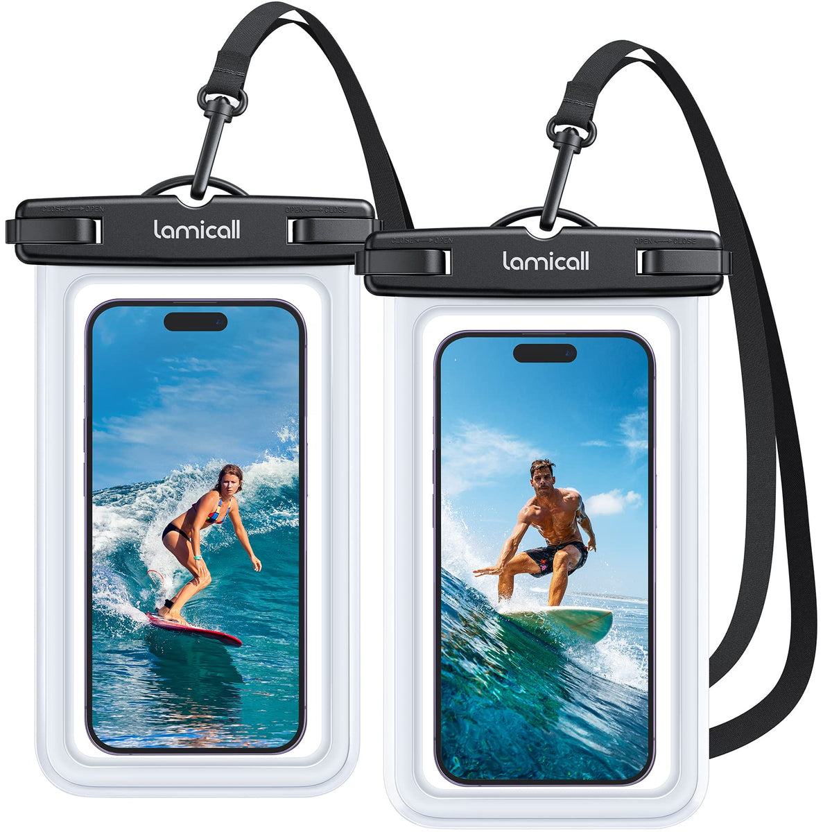 2 Pack Waterproof IPX8 Phone Pouch Case