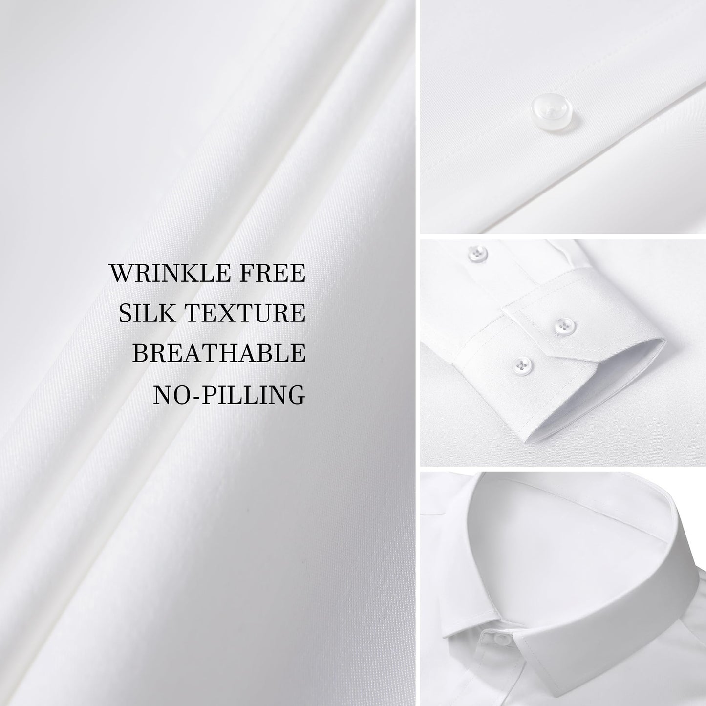 LUPURTY Long Sleeve Dress Shirt for Men