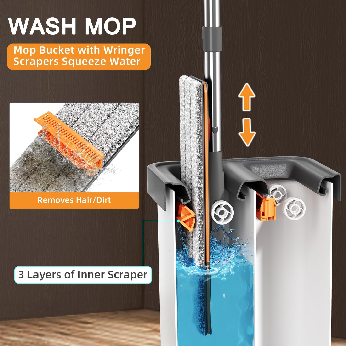 MOPALL Mop and Bucket with Wringer Set