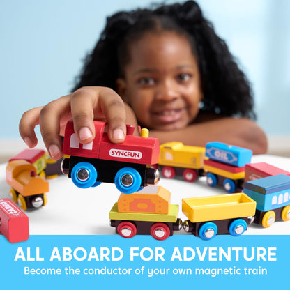 12PCS Montessori Magnetic Train Toy Set for Kids