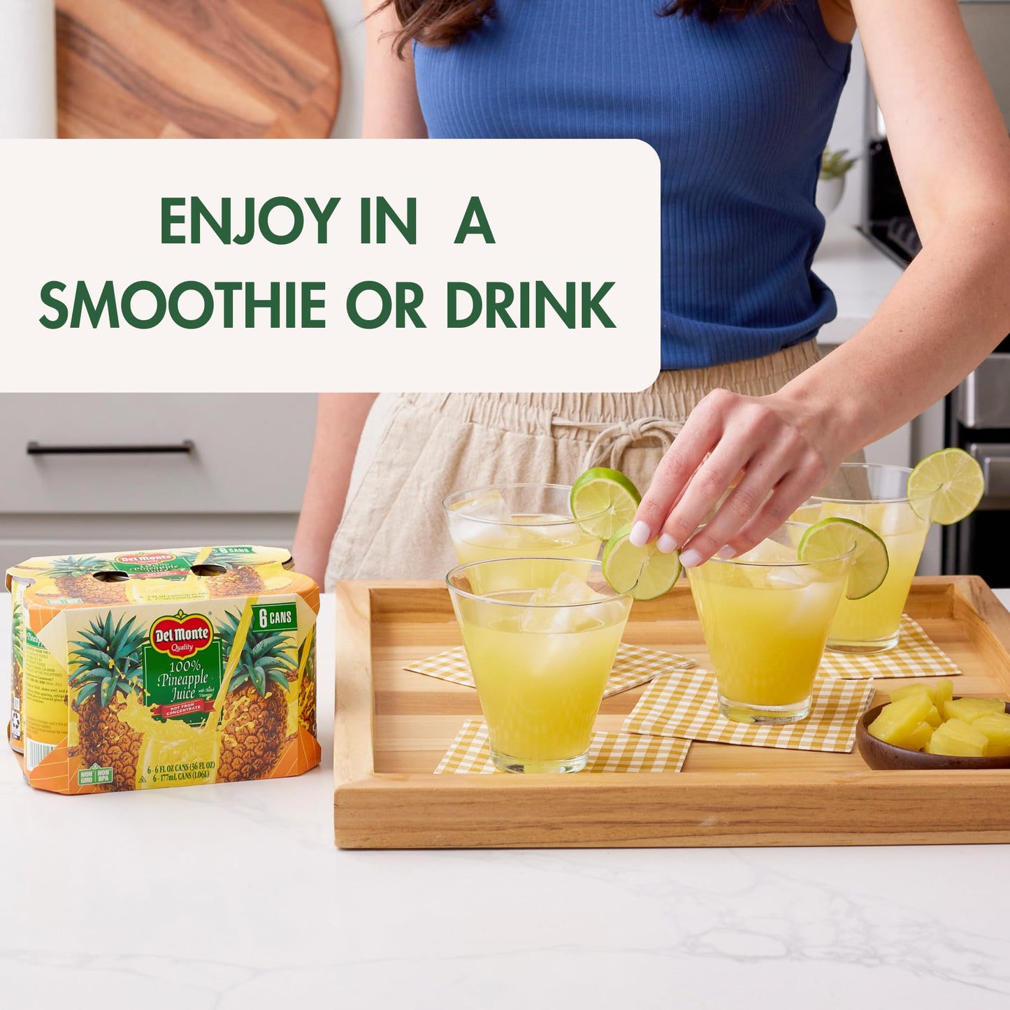 24 Cans Del Monte Pineapple Juice , 6 fl oz.