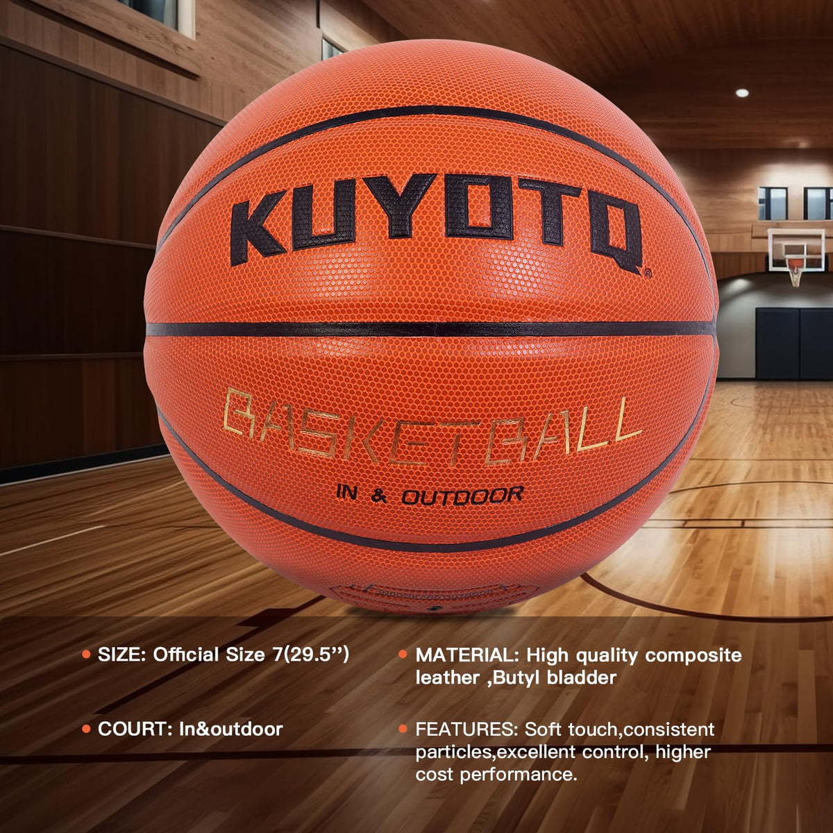 29.5" Size 7 Composite Leather Basketball for All