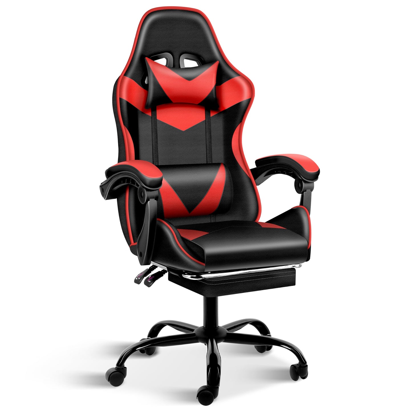 Ergonomic Gaming Chair with Footrest & Lumbar Support