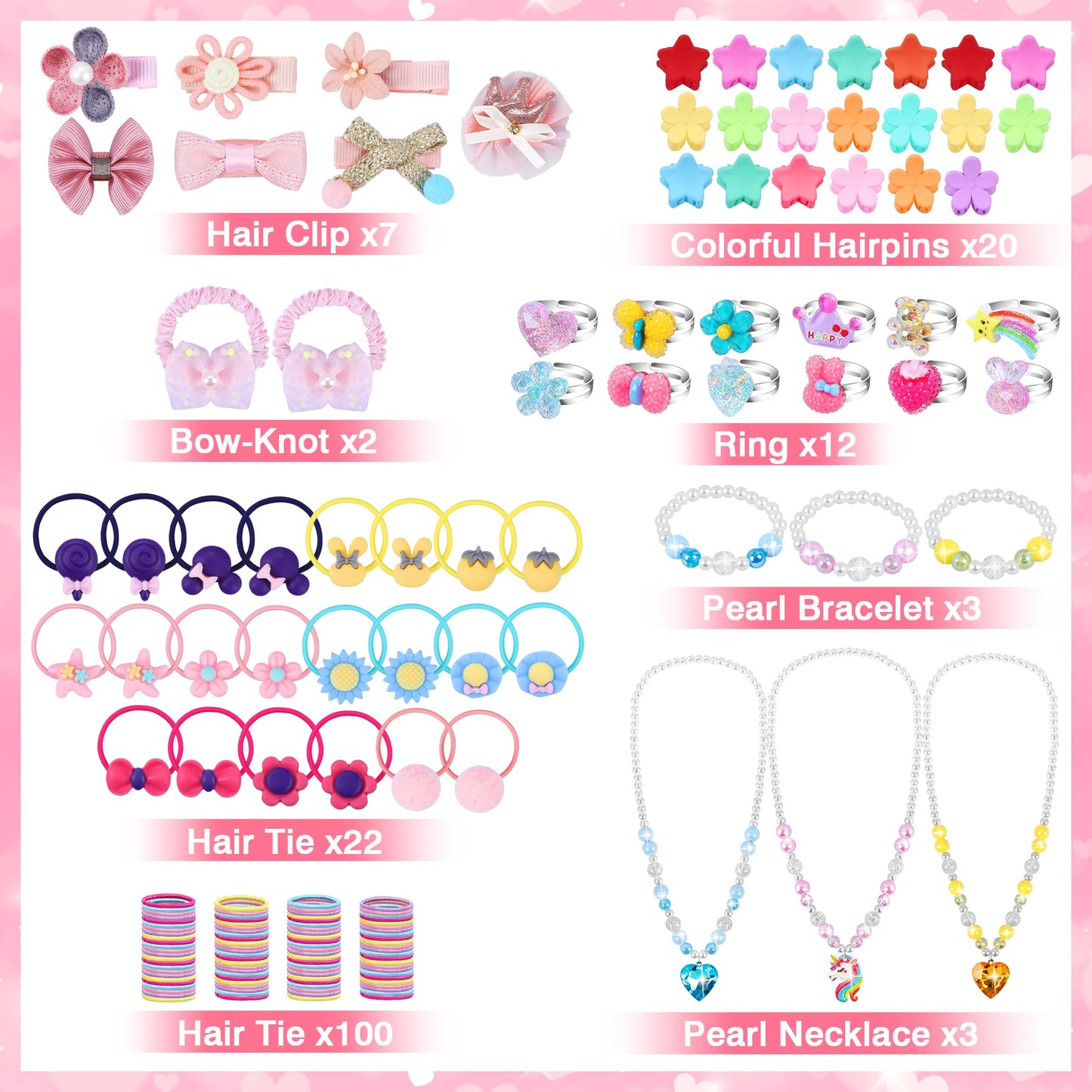 Jewelry Toys Set for Girls, 172 Pcs