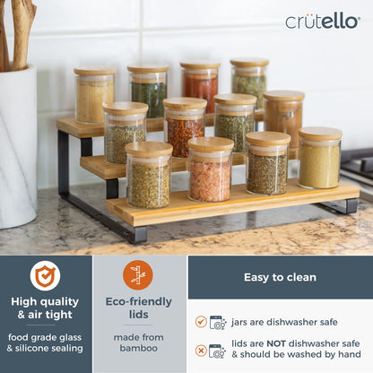 20 Pack Mini Glass Spice Jars with Lids