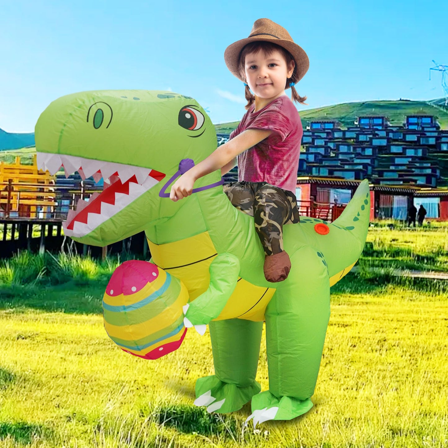 Inflatable T-Rex Costume for Kids Halloween Party