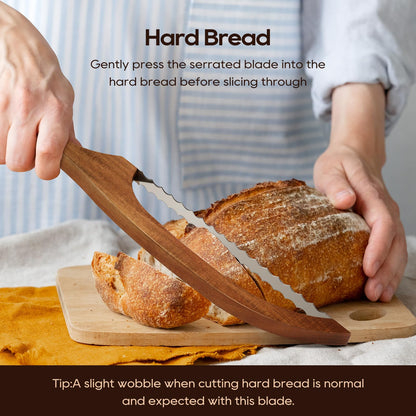 Mooues Double Serrated Bread Knife Set