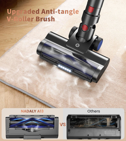 NADALY Cordless Vacuum Cleaner with 45min Runtime