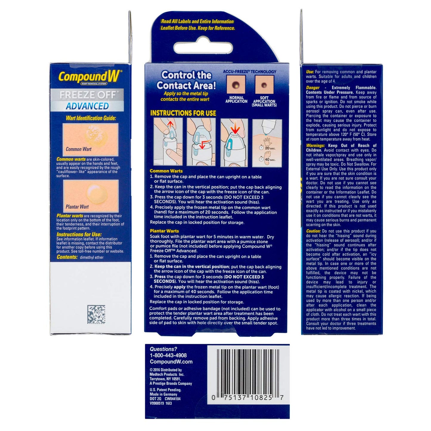 Compound W Freeze Off Advanced Wart Remover with Accu-Freeze, Multicolor, 1 Count