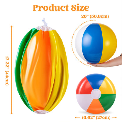 JOYIN 4-Pack Inflatable Beach Balls for Parties