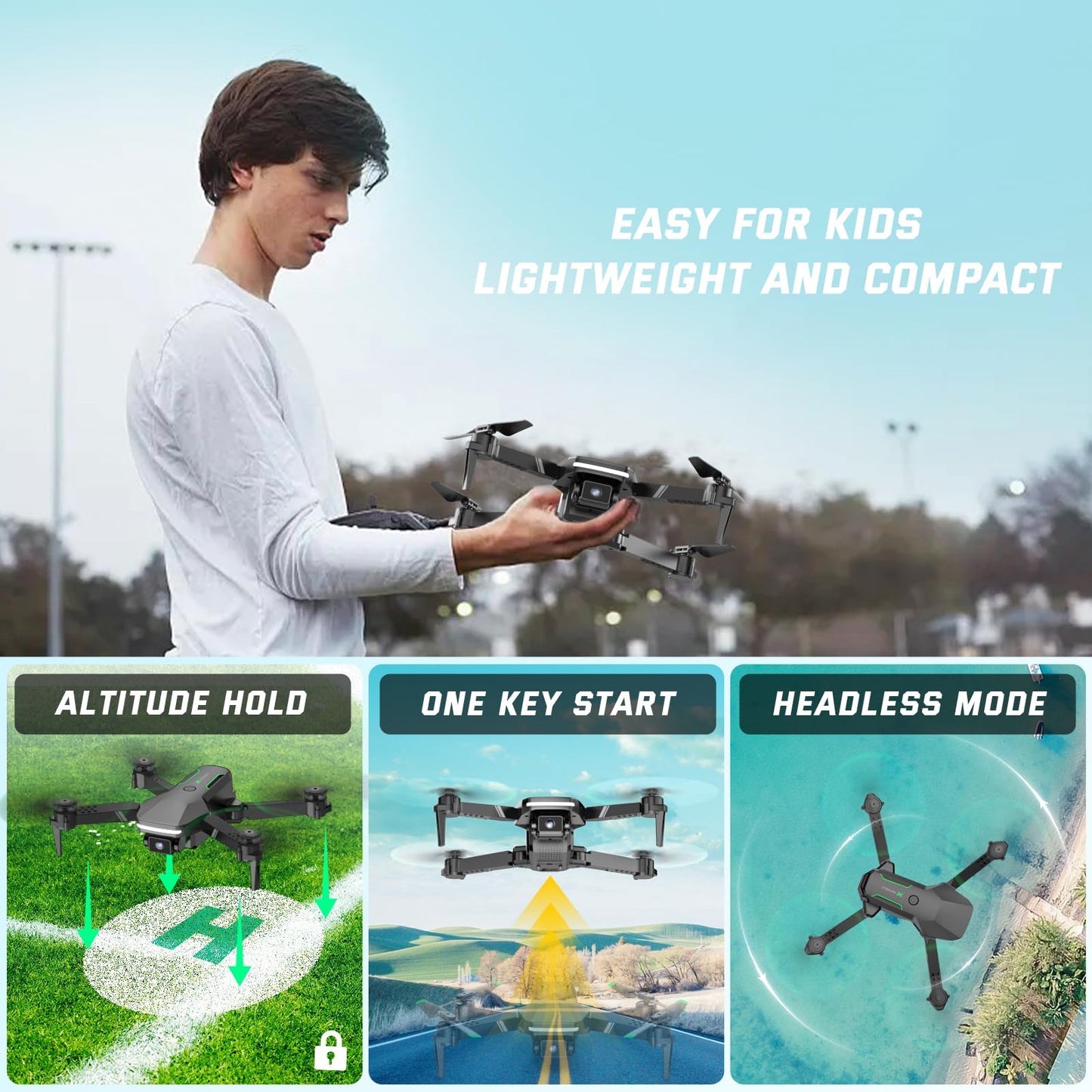 Mini FPV Drone with 1080P Camera for Kids