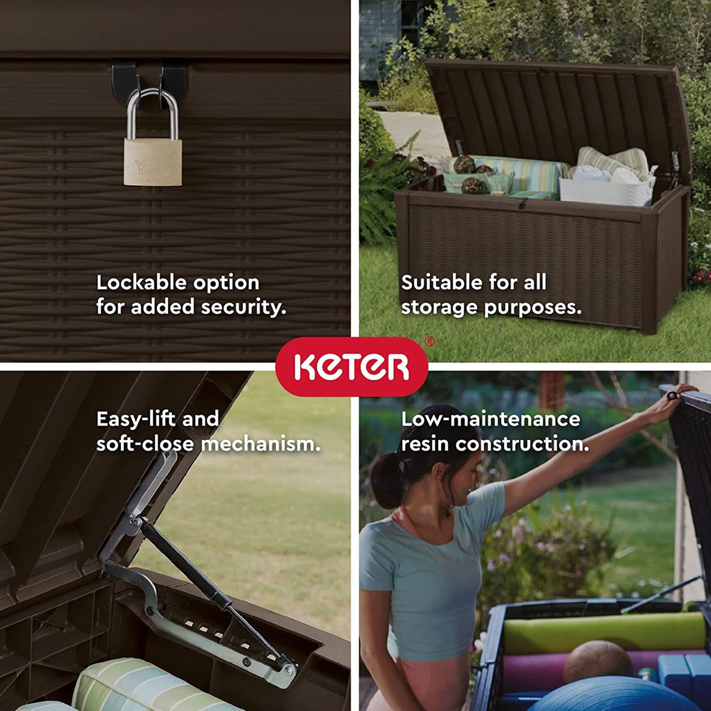 110 Gallon Keter Waterproof Outdoor Storage Box