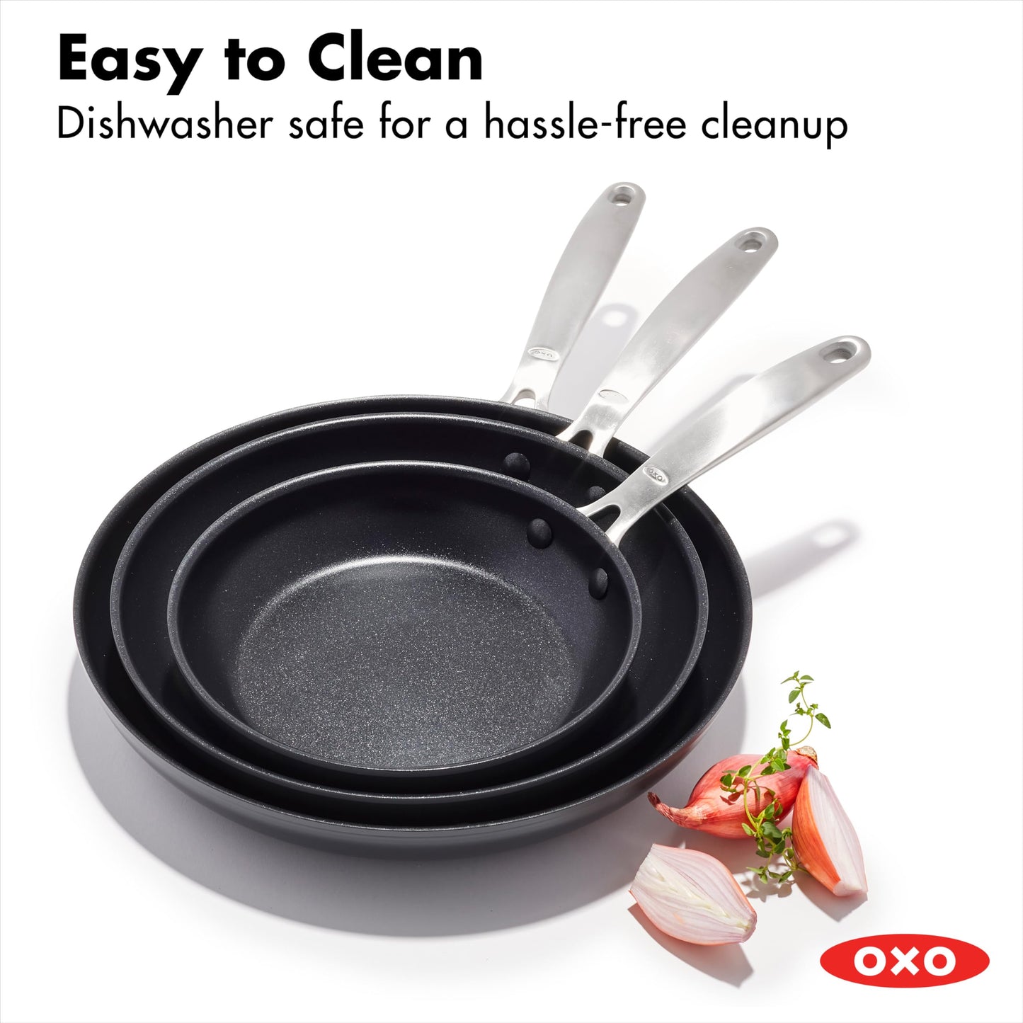 OXO 3-Piece Ceramic Nonstick Frying Pan Set