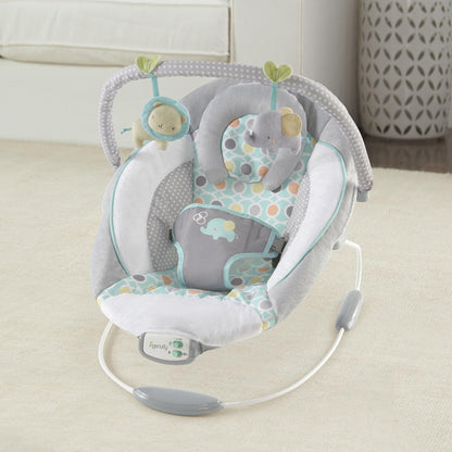 Ingenuity Soothing Baby Bouncer Infant Seat with Vibrations, -Toy Bar & Sounds, 0-6 Months Up to 20 lbs (Morrison)