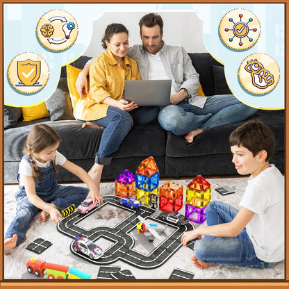 Magnetic Tiles Expansion Pack for Kids STEM Toys