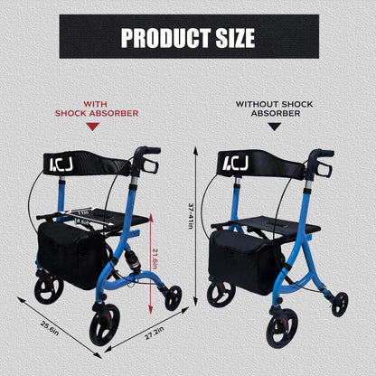 Foldable Walker with Seat for Seniors