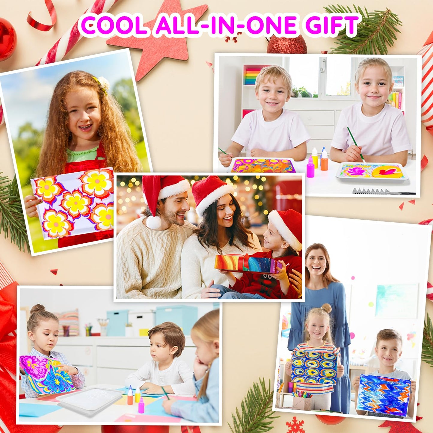 Marbling Paint Art Kit for Kids by MOMUSE