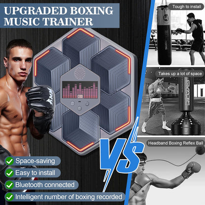 Wall-Mounted Boxing Machine with Gloves & Bluetooth