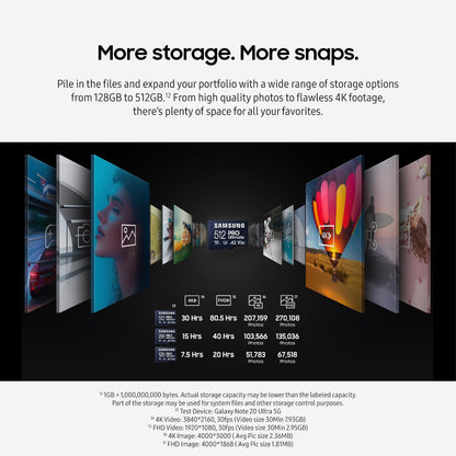 SAMSUNG 128GB microSD Card for 4K UHD Devices