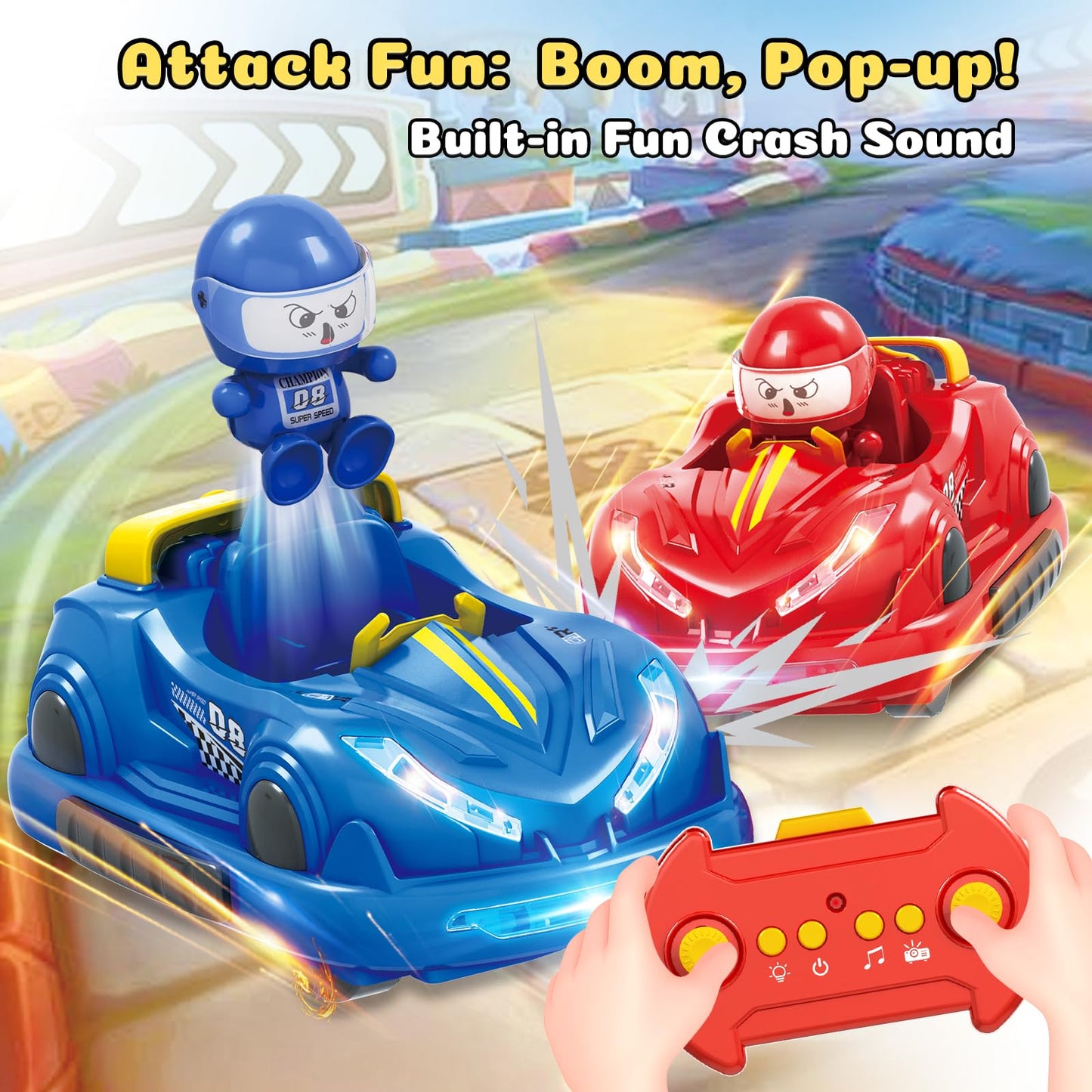 Remote Control Bumper Car Set for Kids