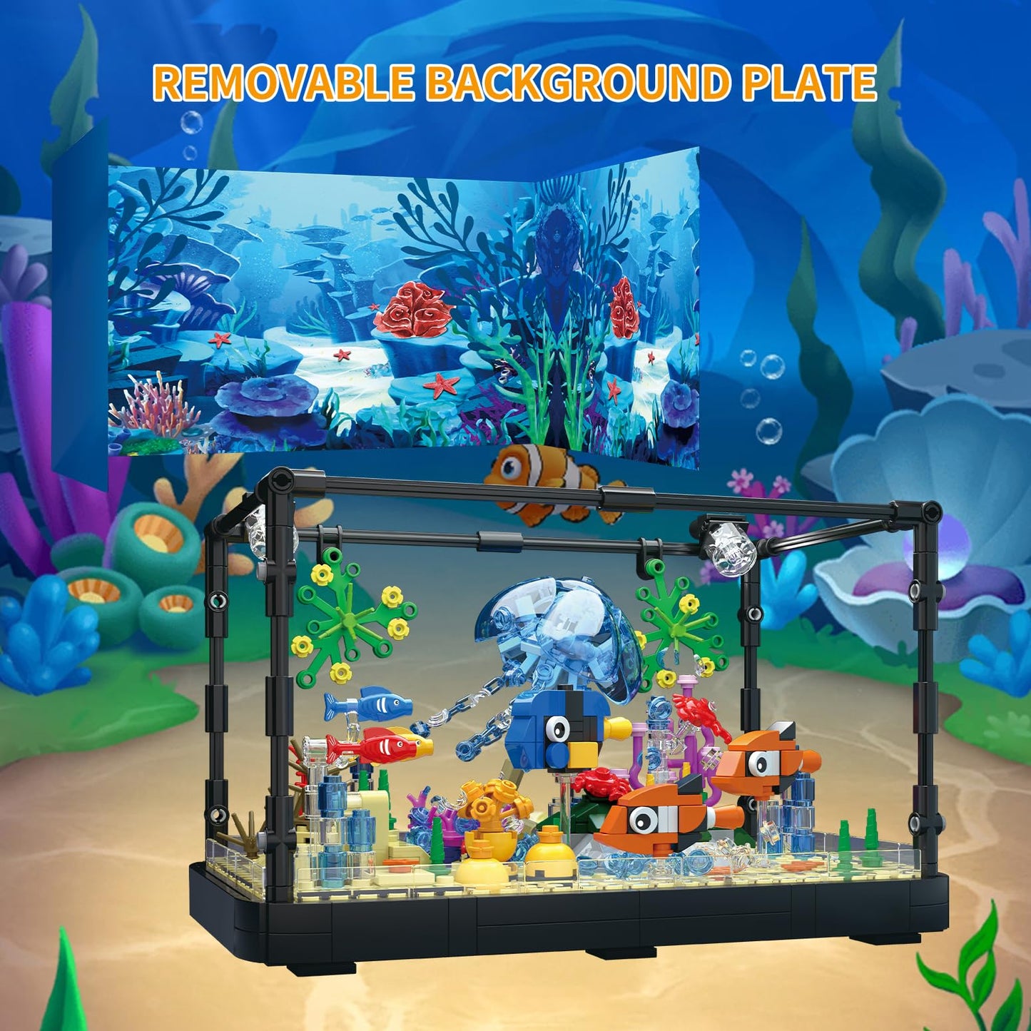725 Pcs Aquarium Building Set for Kids & Adults