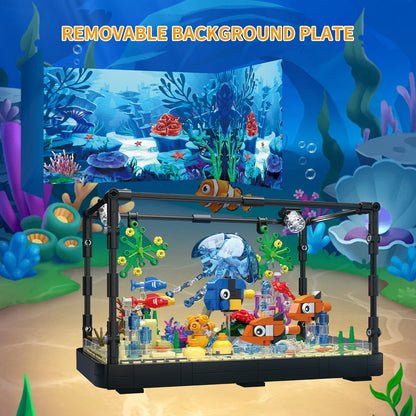 725 Pcs Aquarium Building Set for Kids & Adults