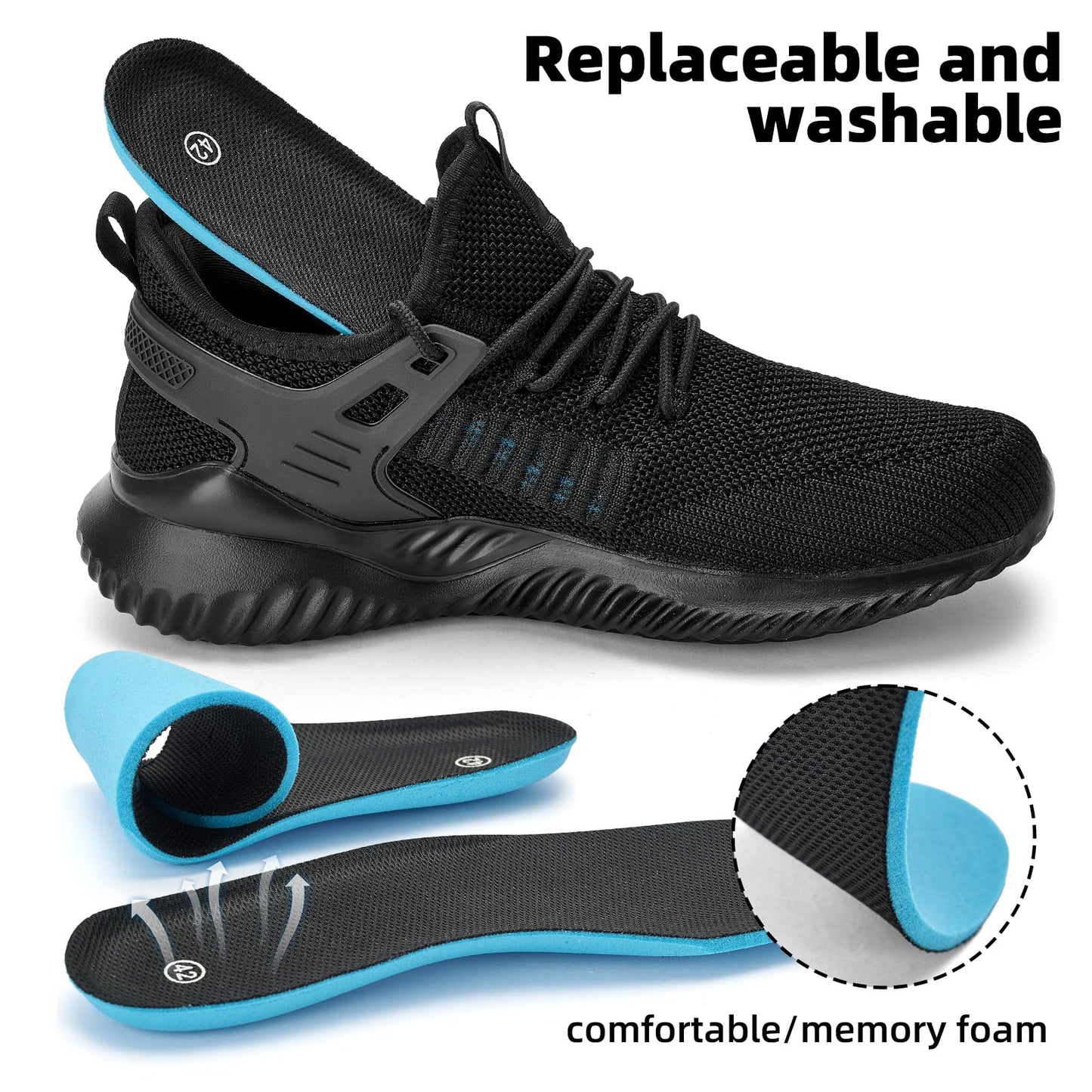 SDolphin Men's Slip-On Athletic Sneakers