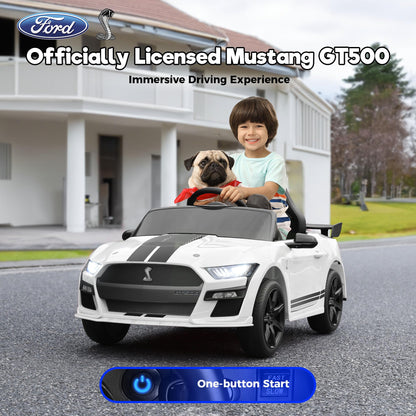 FUNTOK 12V Ford Mustang Ride On Car for Kids