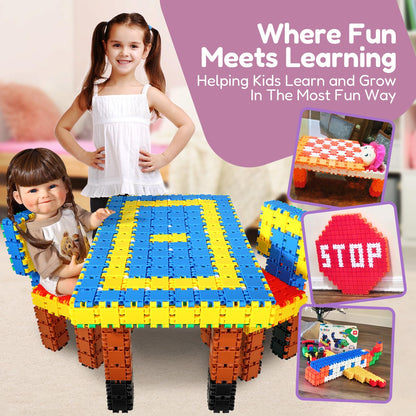 500-Piece Beblox Building Blocks Set for Kids