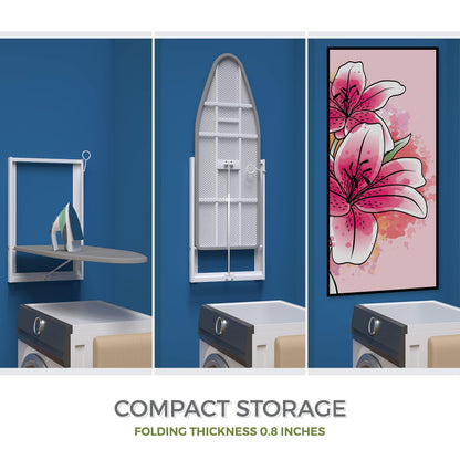 XABITAT Wall Mounted Ironing Board for Small Spaces