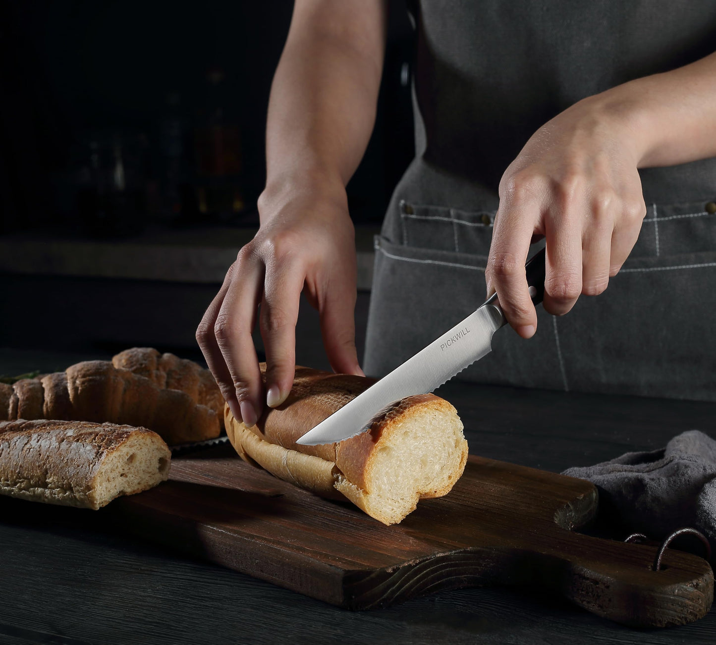 PICKWILL 4-Piece High Carbon Steak Knife Set
