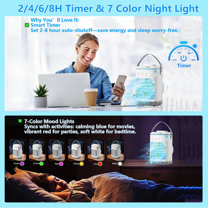 Portable Air Conditioner with 3 Speeds & Timer