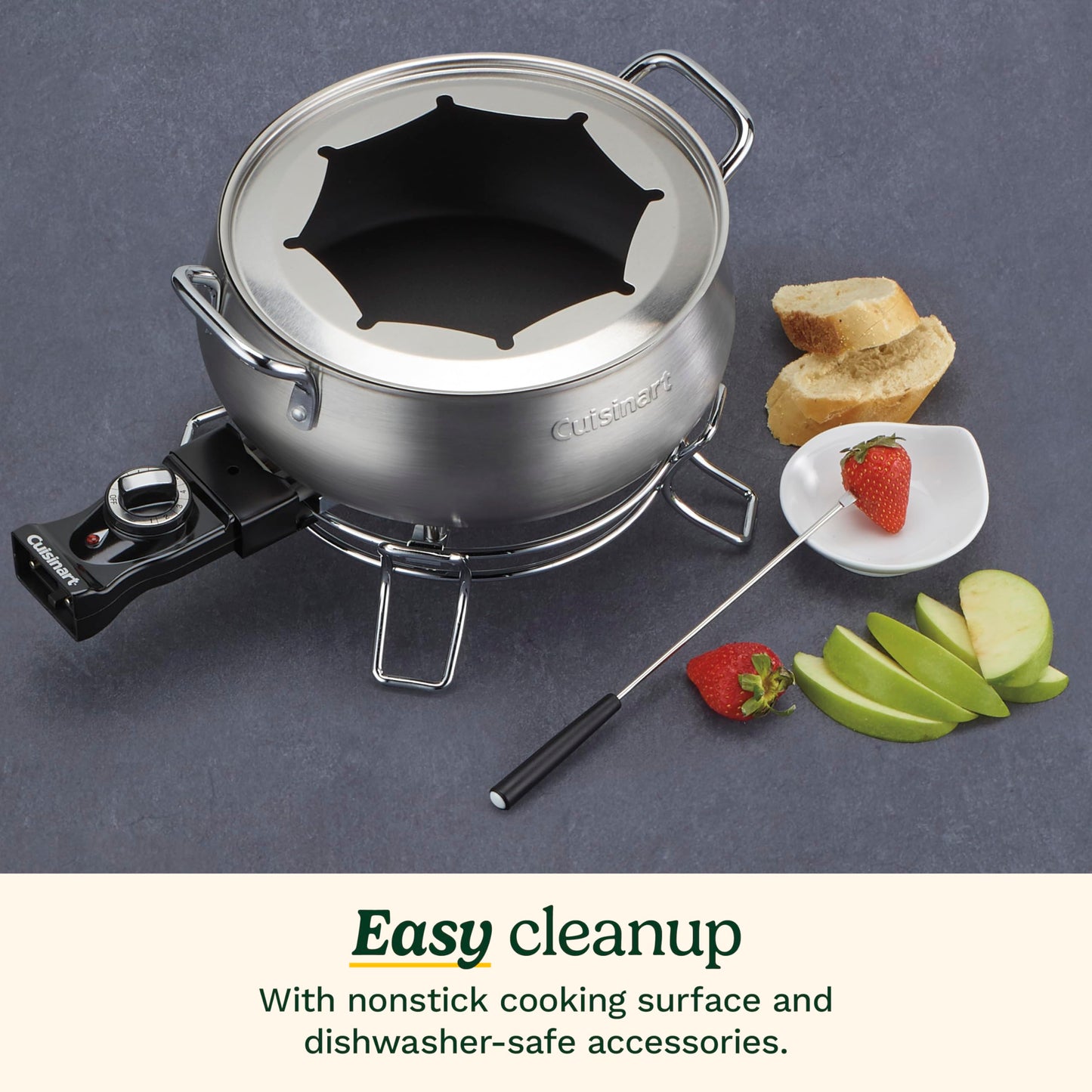 Cuisinart 3 Quart Stainless Steel Fondue Pot