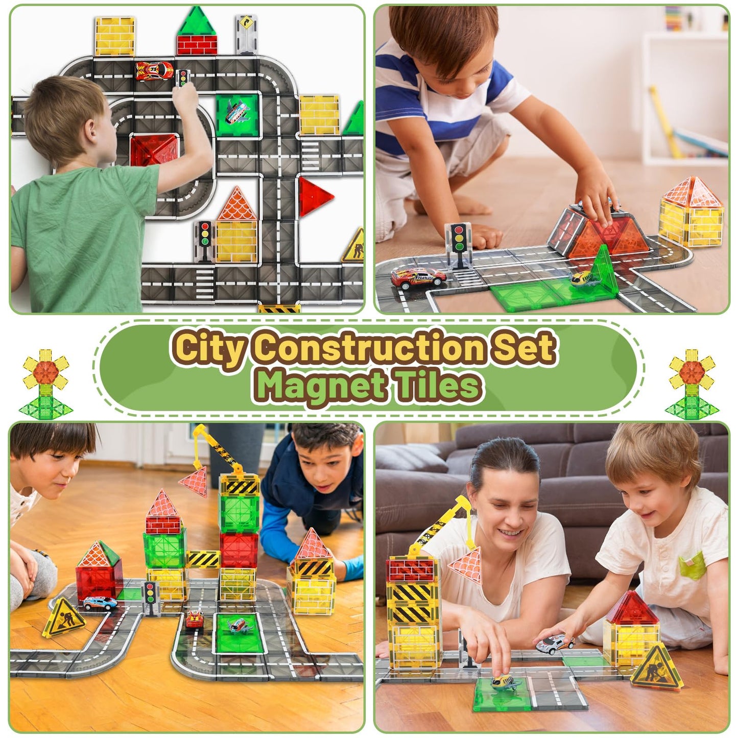 Magnetic Tiles Construction Set for Kids 3-12