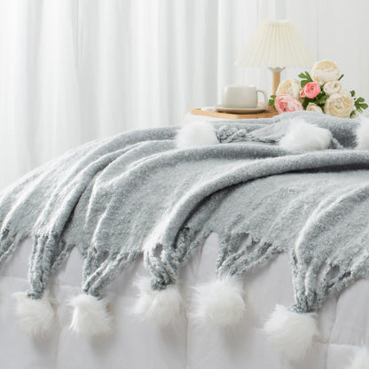 Soft Knitted Throw Blanket for Couch and Bed