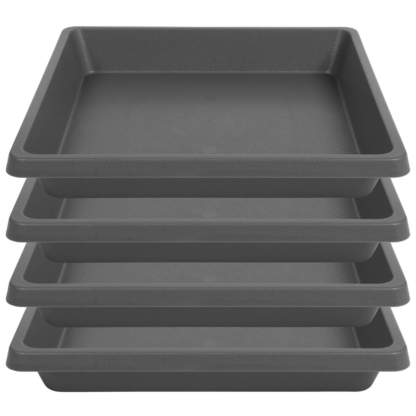 Durable 6" Square Plant Saucer Tray 4-Pack