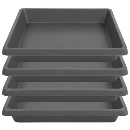 Durable 6" Square Plant Saucer Tray 4-Pack